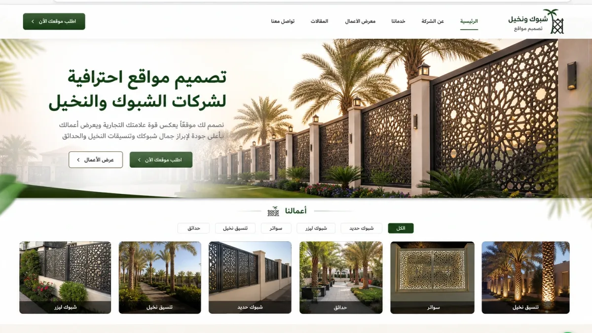 تصميم مواقع شبوك ونخيل