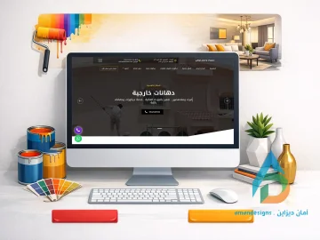 تصميم موقع دهانات وديكور